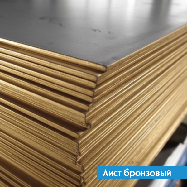 Лист бронзовый 9х500х800 мм БРАЖН10-4-4 ГОСТ 18175-78